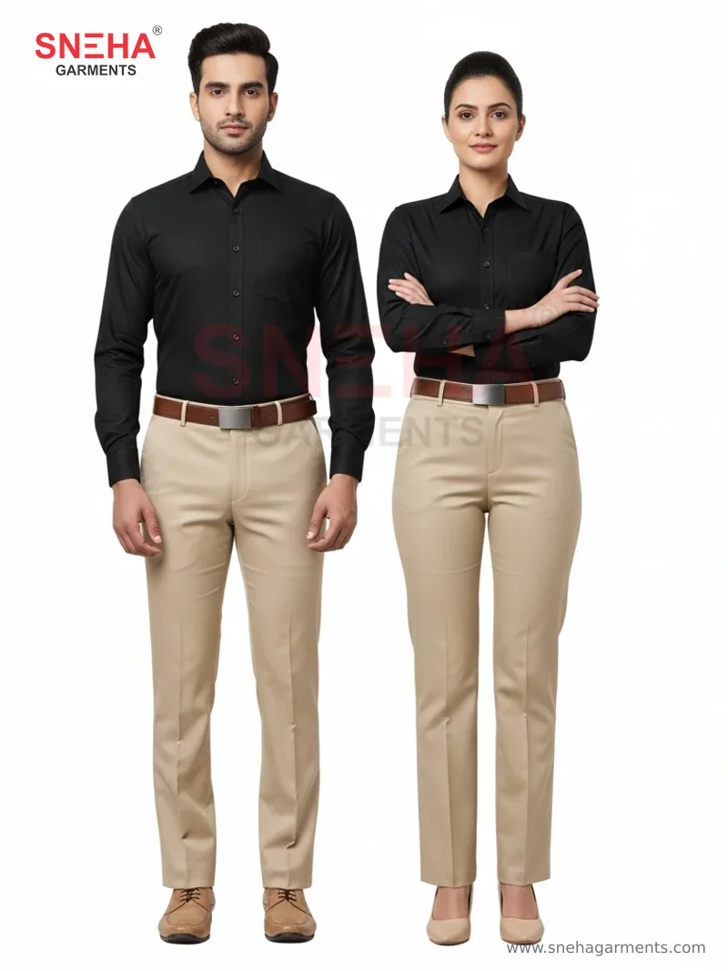 Black & Beige Shirt Uniform