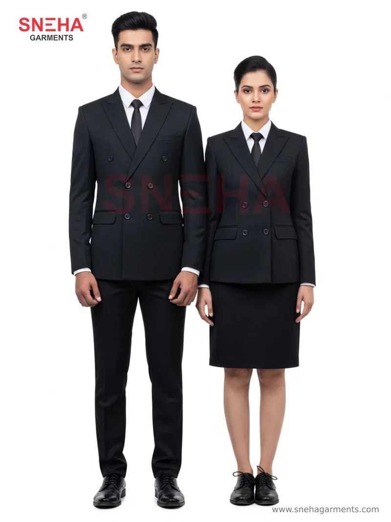 Black Double-Breasted Suit