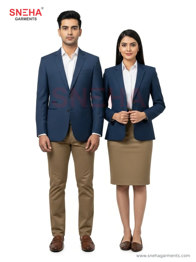 Navy Blazer with Khaki Chinos