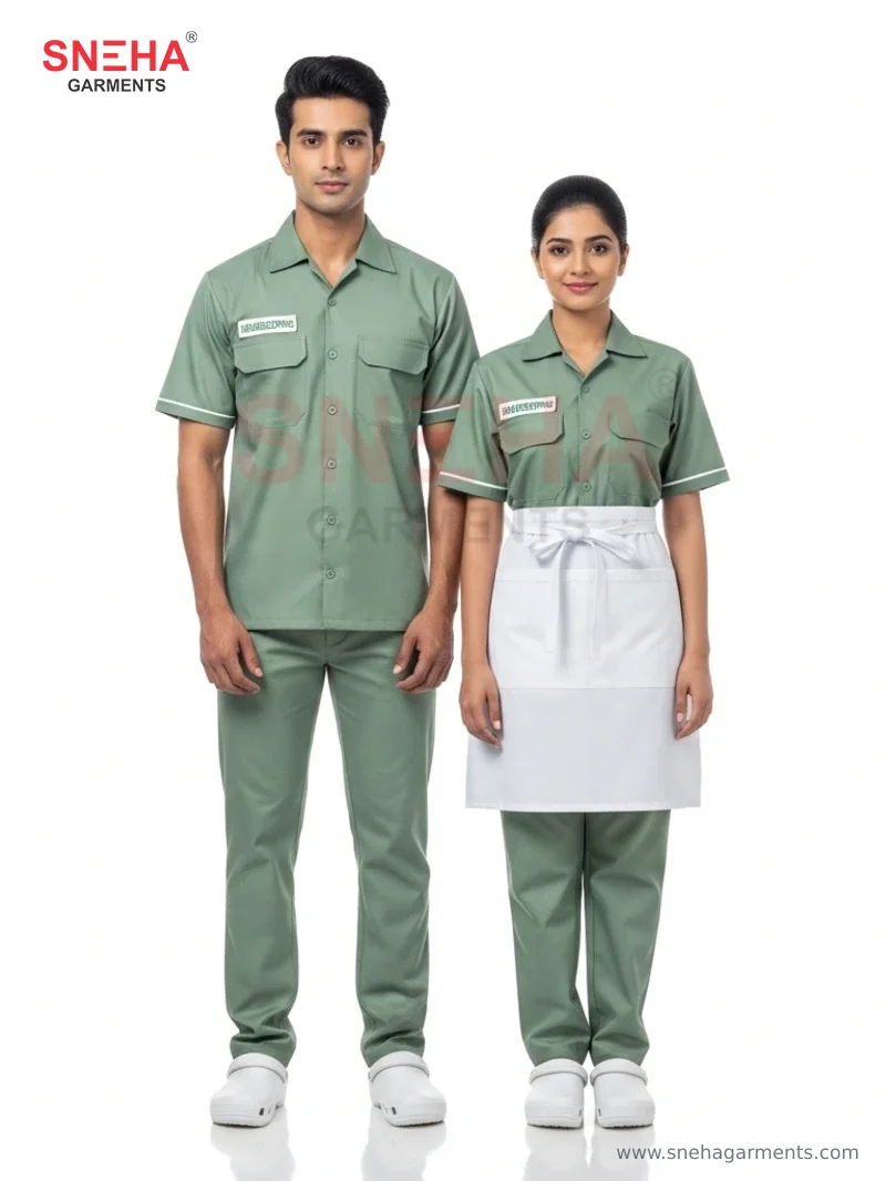Hospital Housekeeping Sage Green Uniform