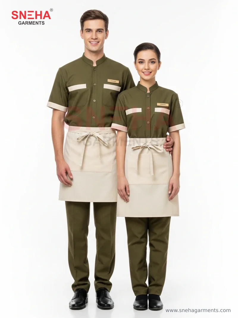 Hotel Housekeeping Olive Green Uniform