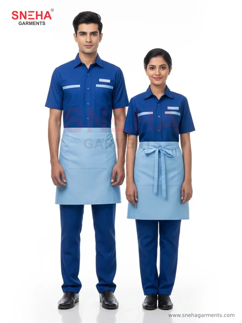 Office Housekeeping Royal Blue Uniform