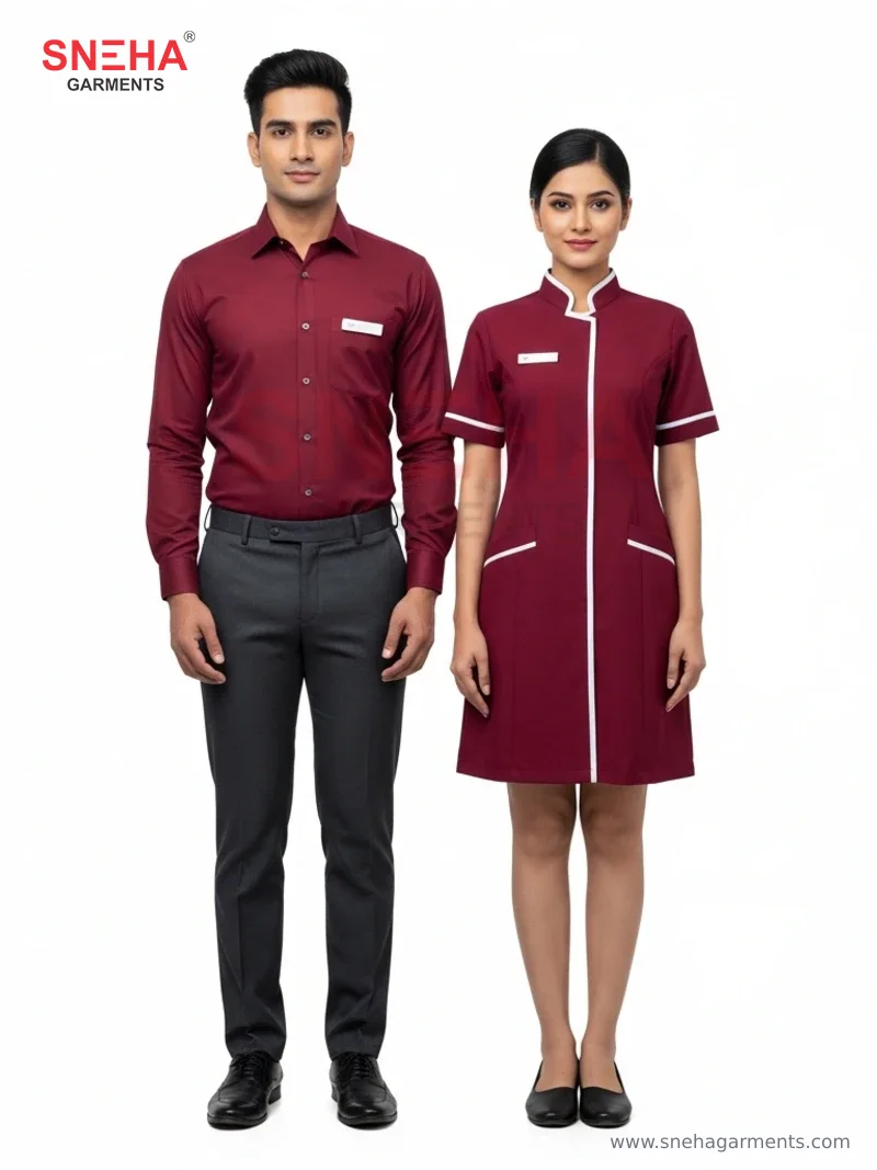 Hotel Cabin Crew Maroon Tunic