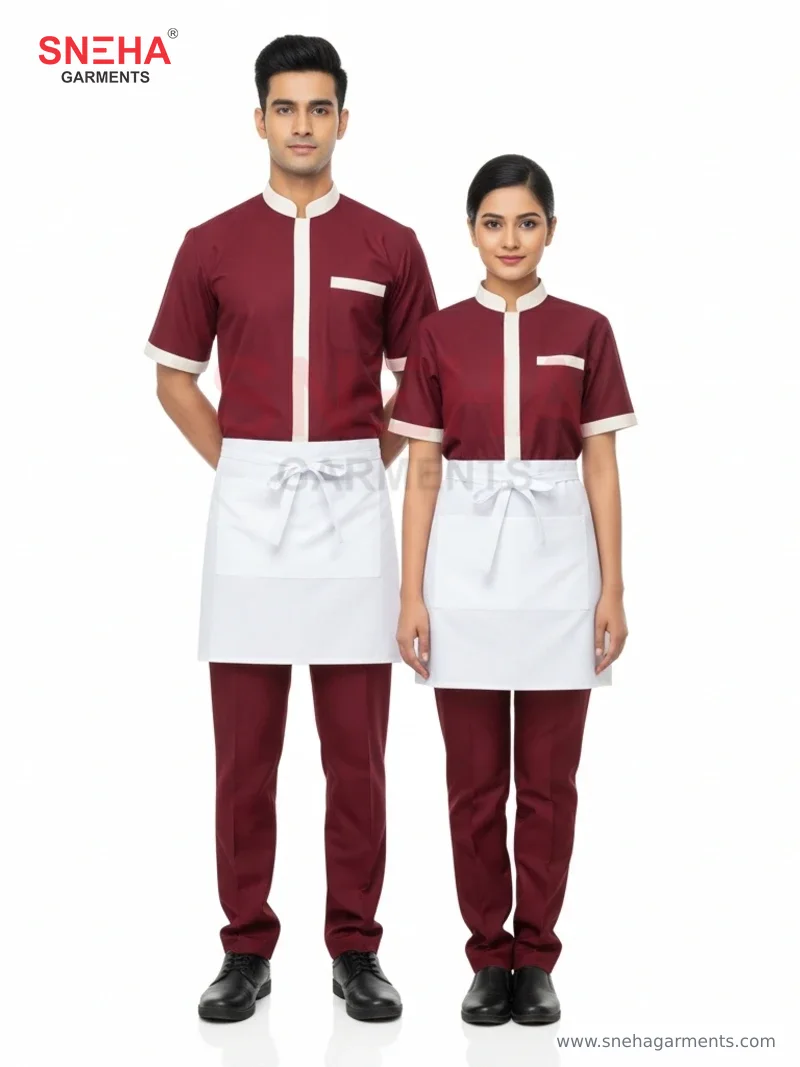 Cafeteria Maroon Kurta Set