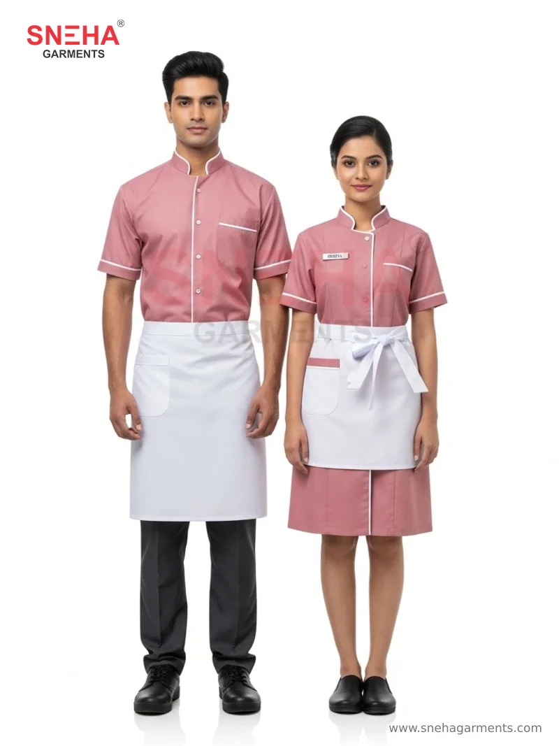Dusty Pink Hotel Housekeeping Dress