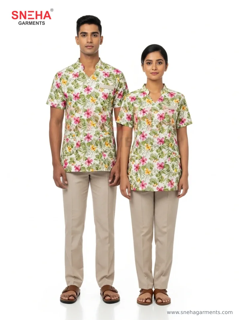 Resort Tropical Floral Kaftan Set
