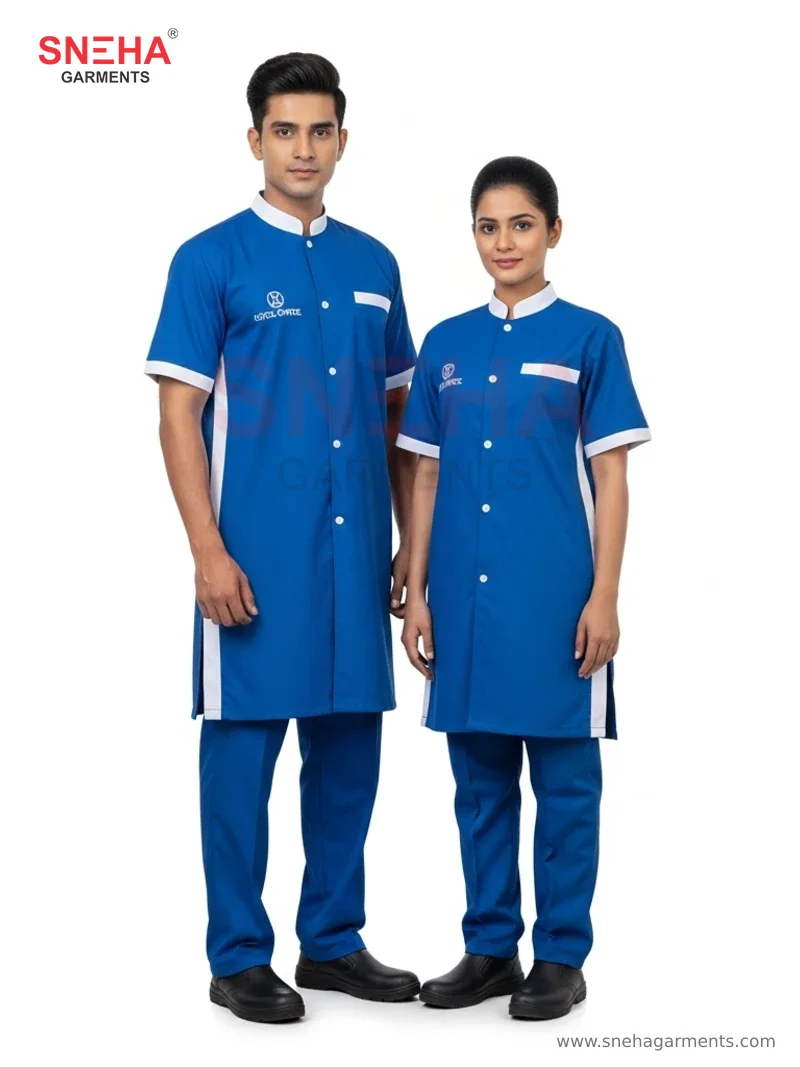 Royal Blue Office Housekeeping Tunic