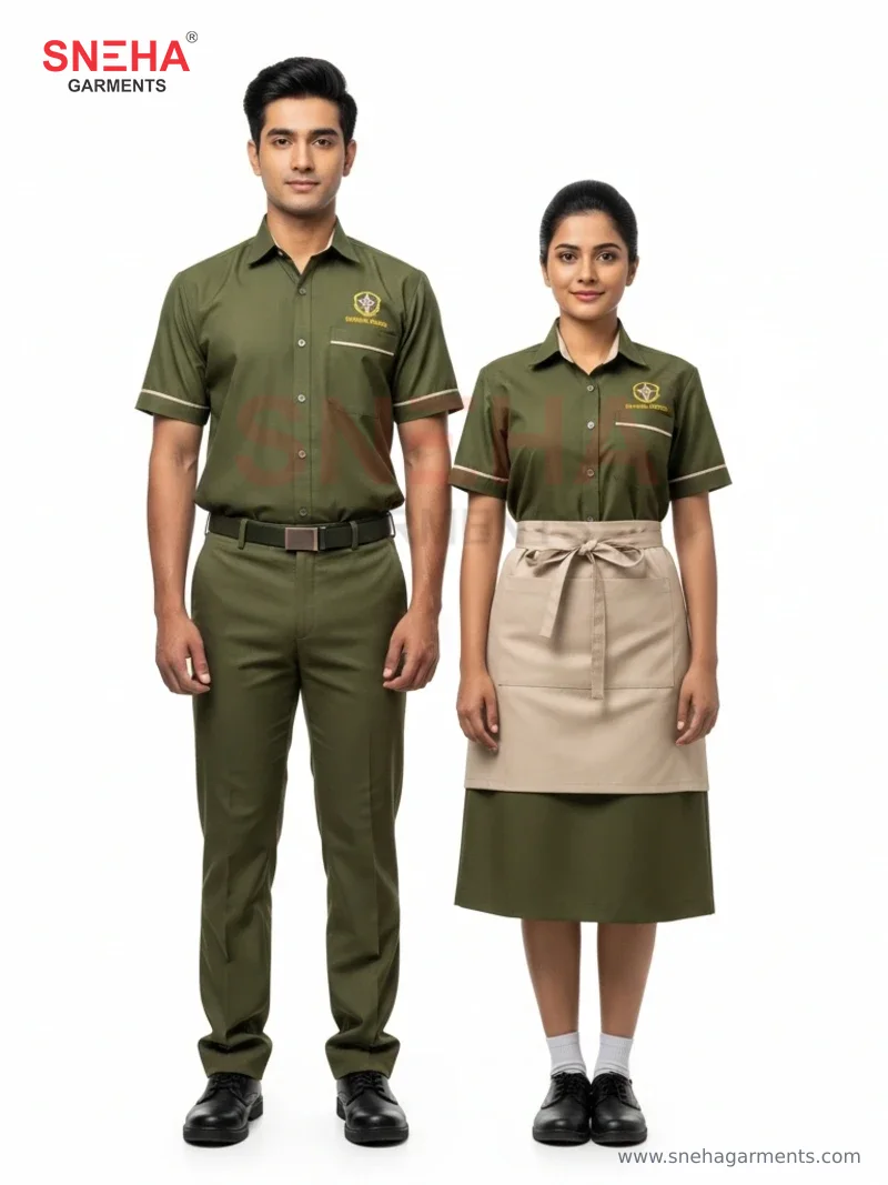 School Olive Green Housekeeping Set