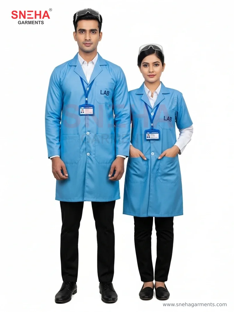 Sky Blue Lab Technician Coat