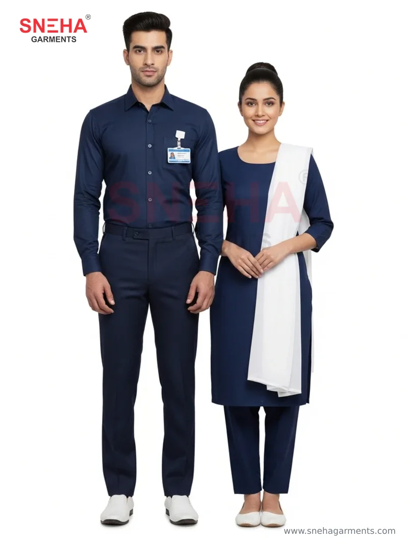 Navy Blue Hospital Staff Uniform