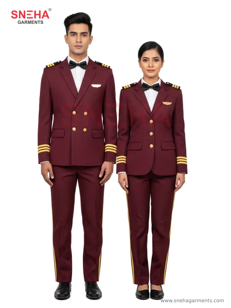 Hotel Bell Captain Burgundy Uniform