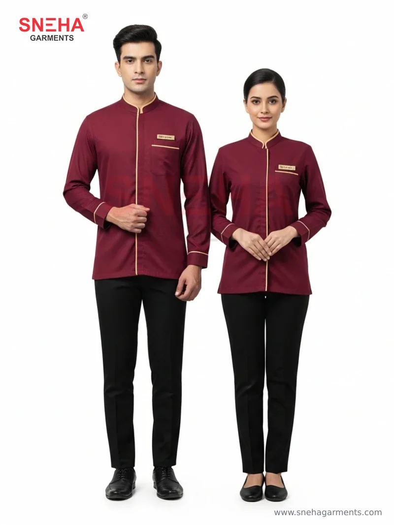 Hotel F&B Supervisor Maroon Tunic