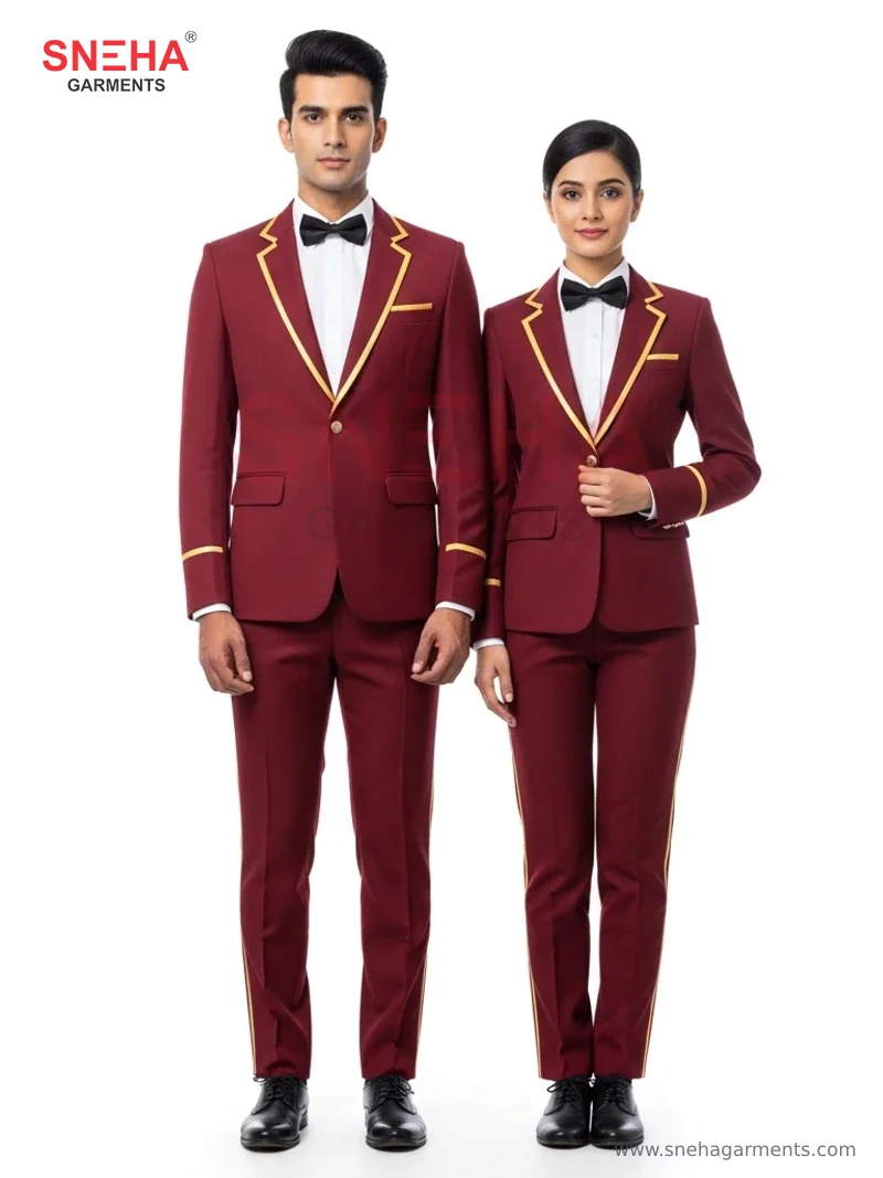 Banquet Captain Wine Red Jacket