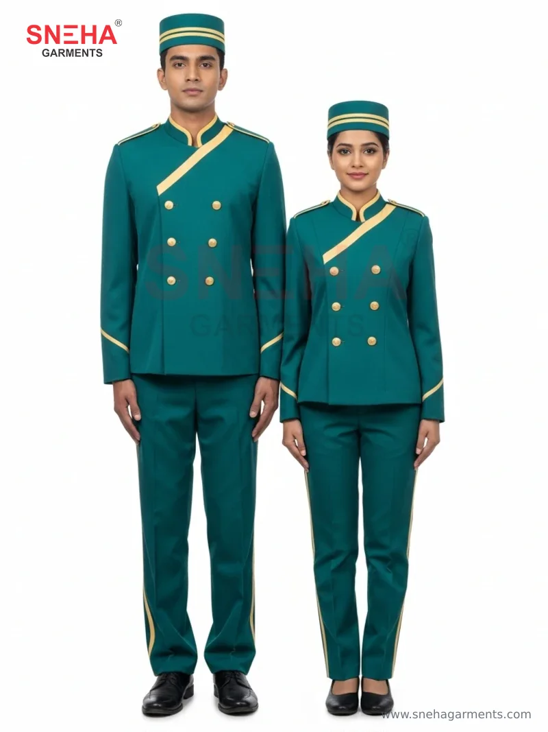Bellhop Teal Double-Breasted Set
