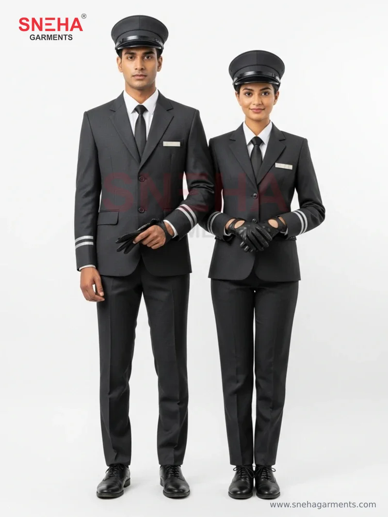 Hotel Chauffeur Grey Suit