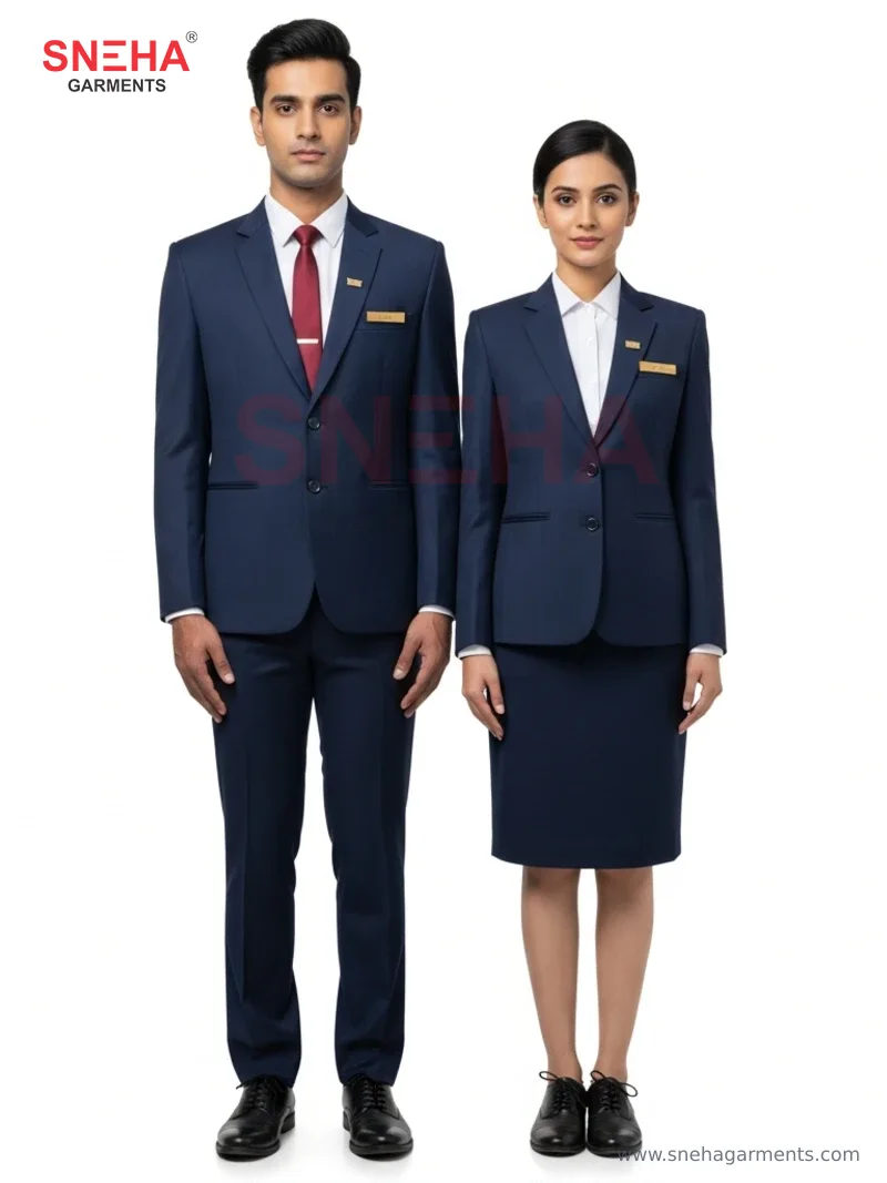 Hotel Night Auditor Navy Blazer Set