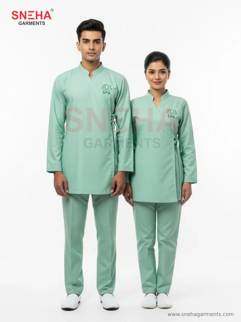 Hotel Spa Receptionist Mint Tunic
