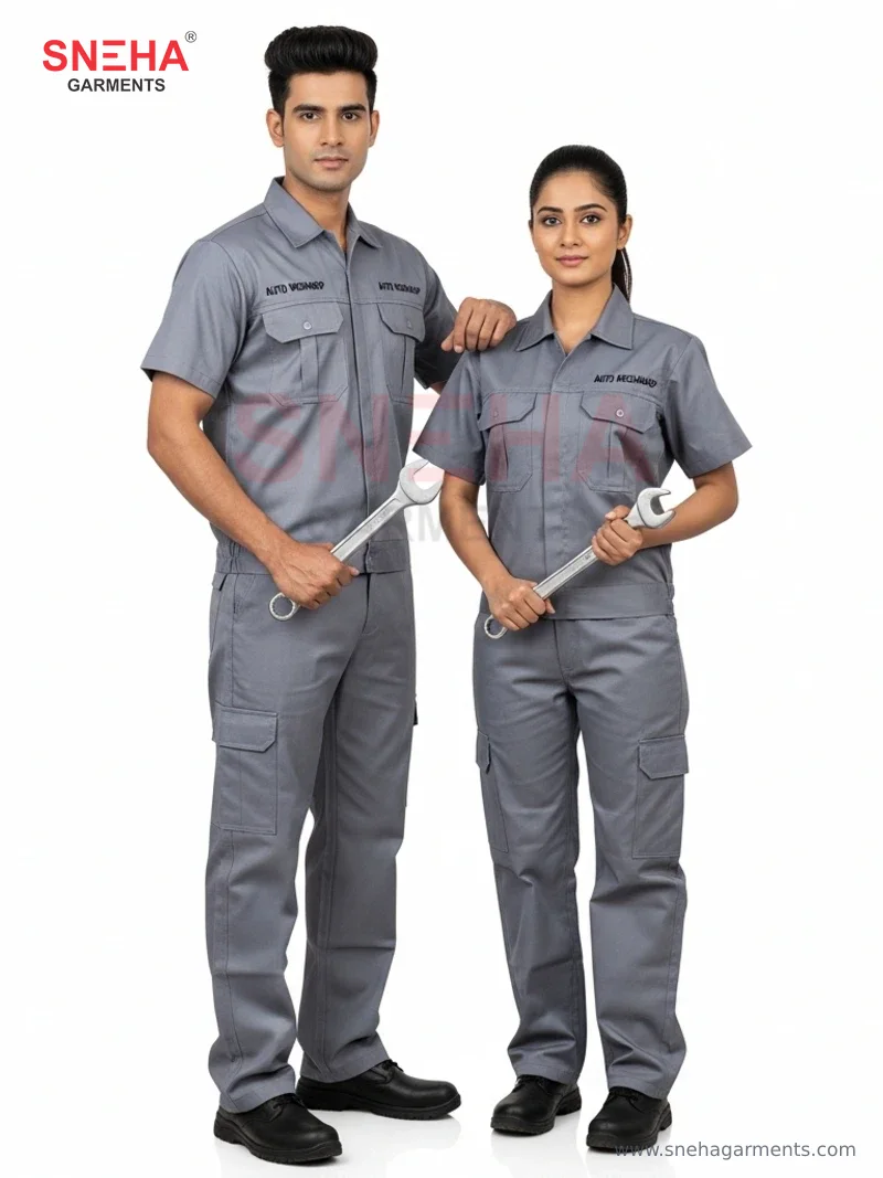 Auto Workshop Light Grey Uniform