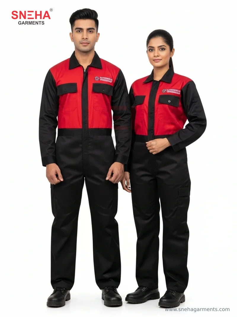 Automotive Red & Black Coverall