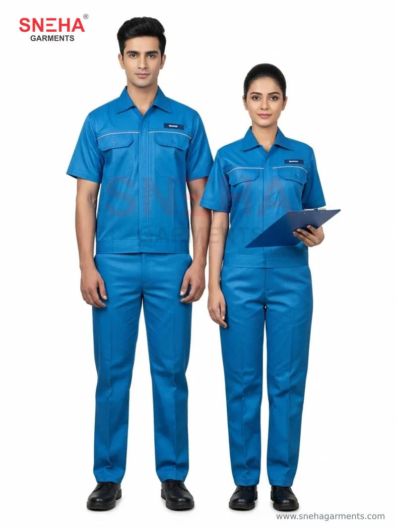 Manufacturing Plant Sky Blue Uniform