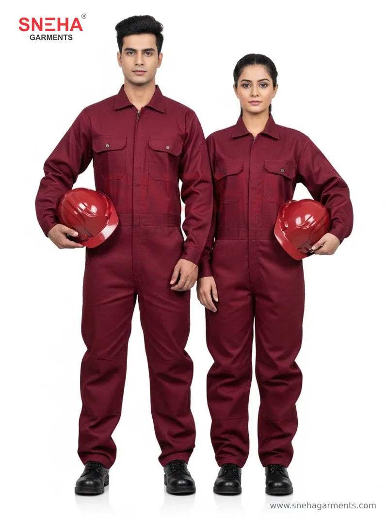 Heavy Duty Maroon Coverall