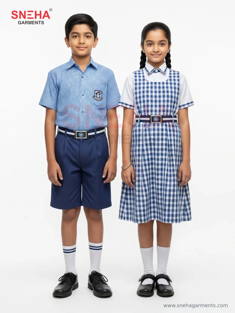 Junior Checked Shirt & Pinafore