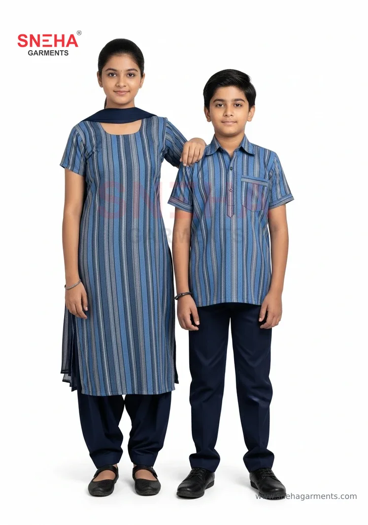 Blue Stripe Kurta Uniform