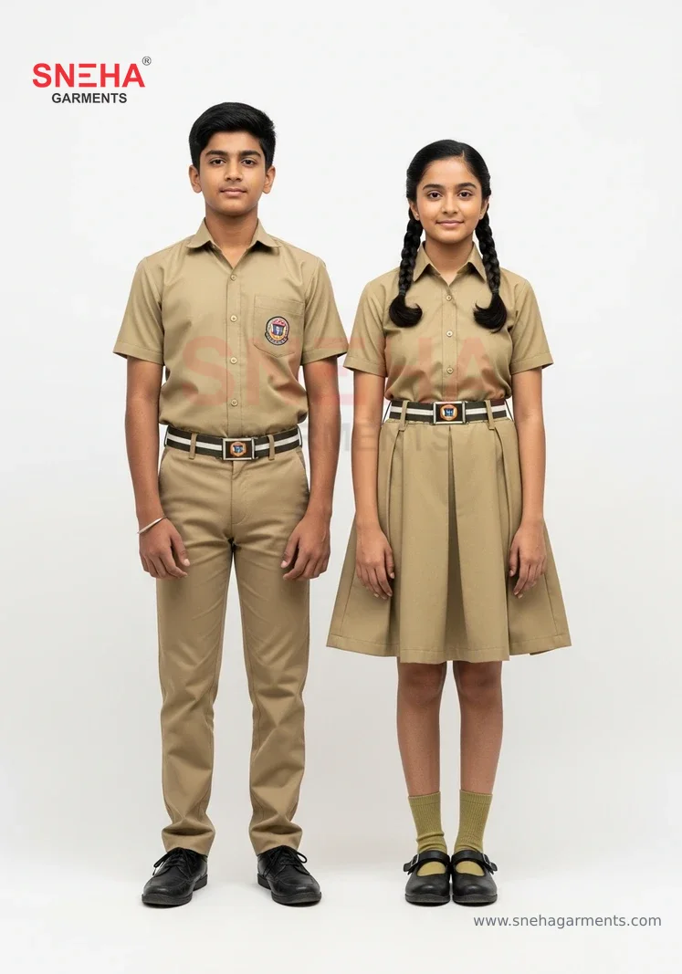 Khaki School Uniform Set