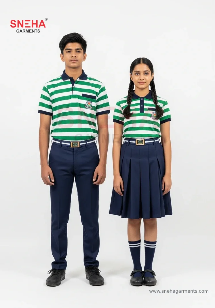 Green Stripe School Uniform