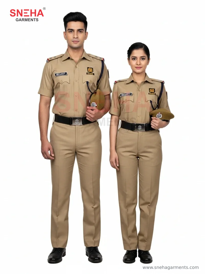Bank Security Khaki Half-Sleeve Uniform