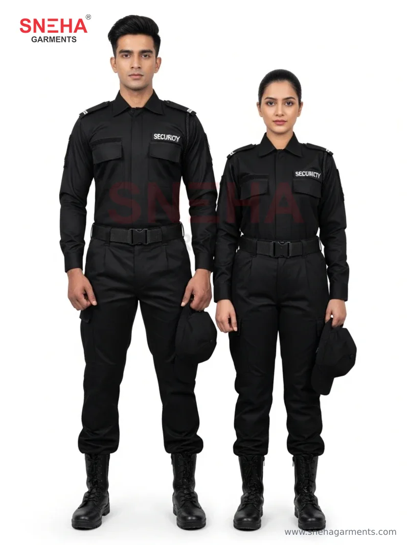 Black Tactical Combat Security Uniform