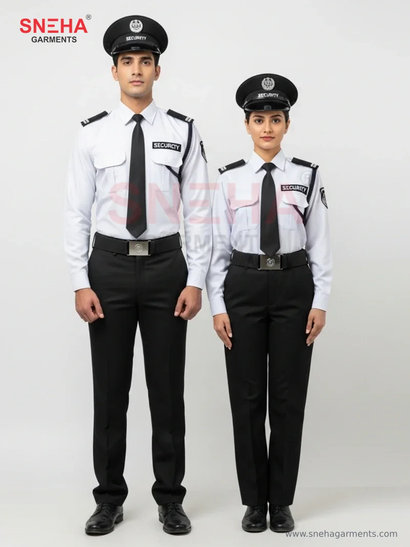Lady Security Guard White & Black Set
