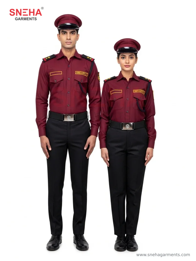 Hotel Maroon Security Uniform