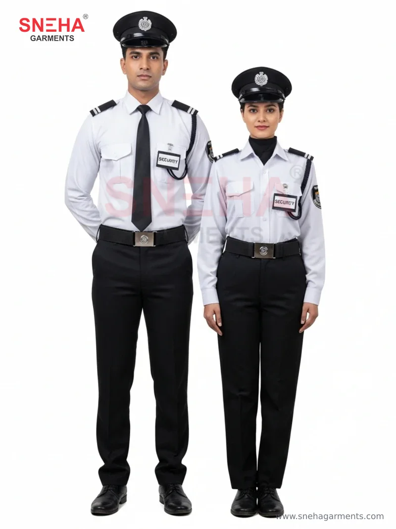 Mall Security White Shirt & Black Pant