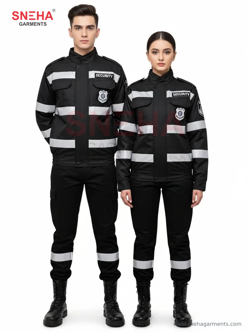 Security Reflective Black Jacket