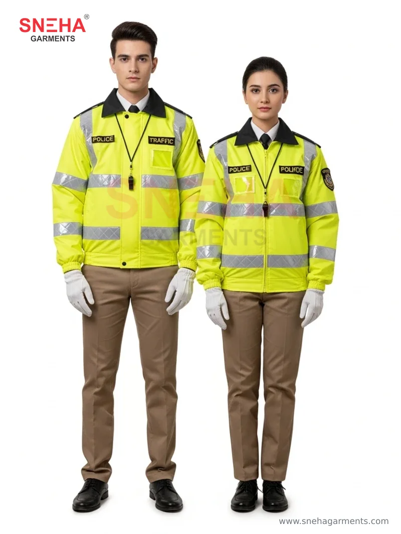 Traffic Police Hi-Vis Yellow Jacket