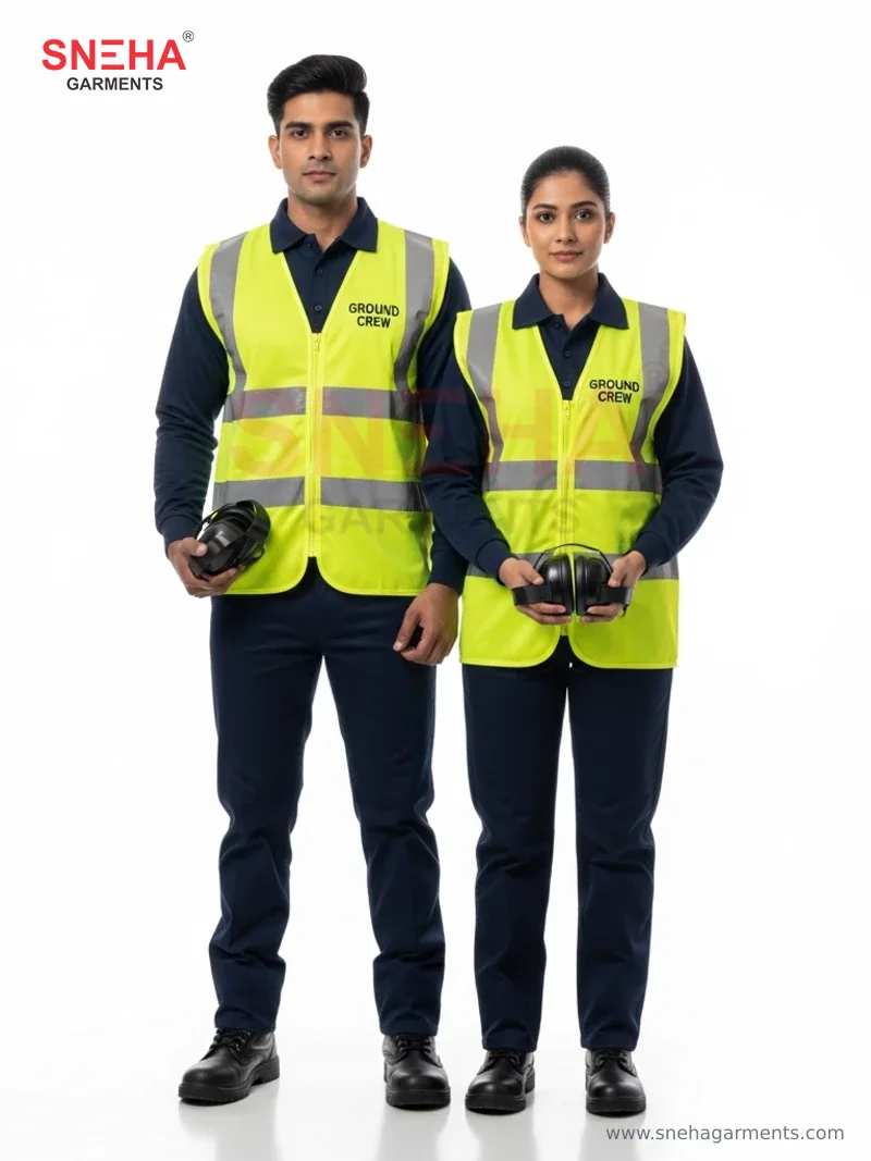 Airport Ground Crew Hi-Vis Vest