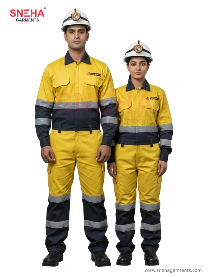 Mining Hi-Vis Yellow Coverall