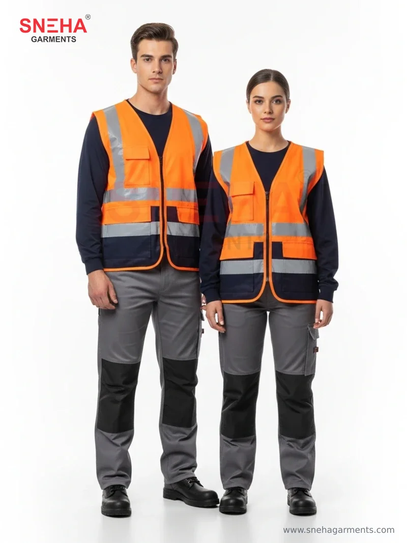 Hi-Vis Orange Multi-Pocket Vest