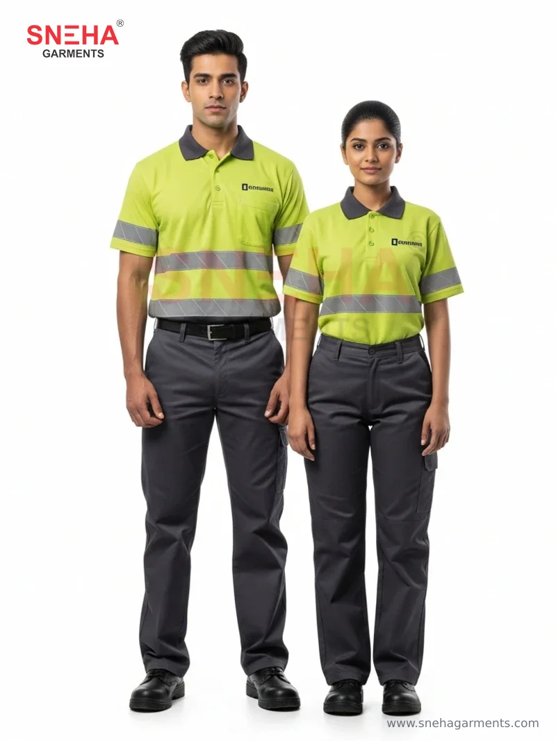 Hi-Vis Lime Green Safety Polo