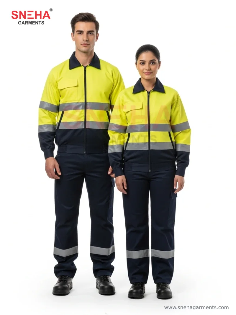 Hi-Vis Yellow Full-Sleeve Safety Jacket