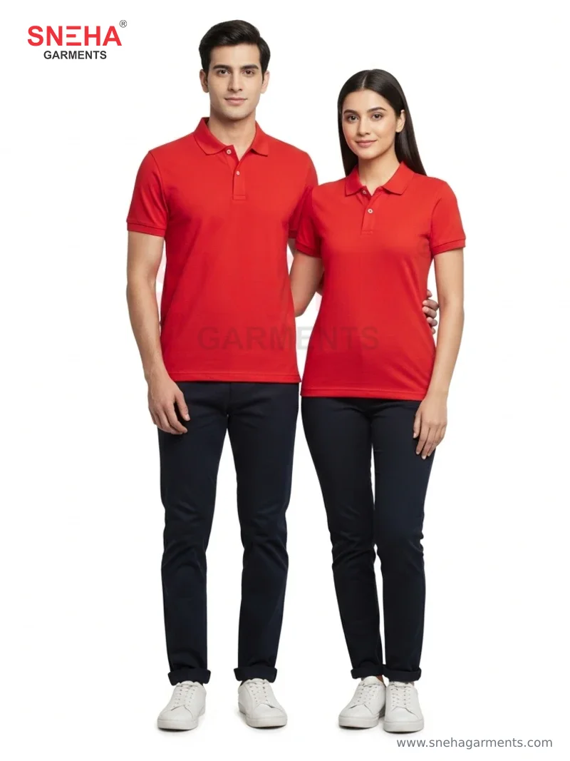 Bright Red Polo T-Shirt