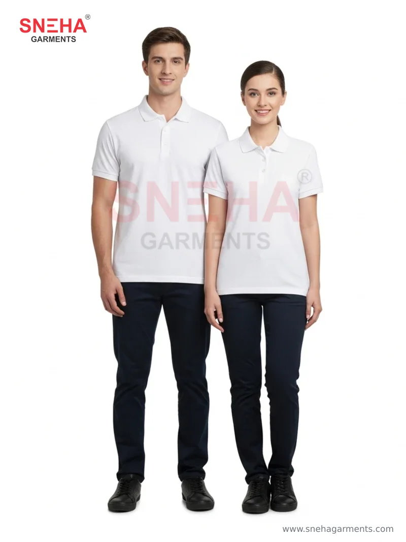 Crisp White Polo T-Shirt
