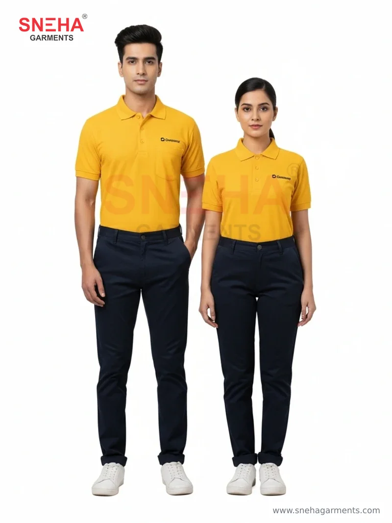 Bright Yellow Corporate Polo