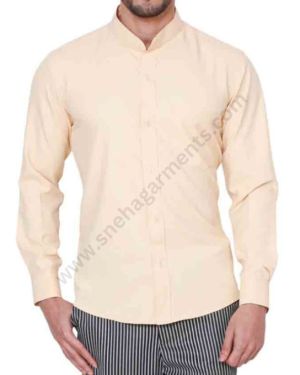 Beige Housekeeping Shirt For Men