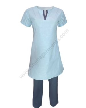 Blue Hospital Nurse Wear For Women