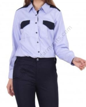 Sky Blue Security Full Shirt For Women
