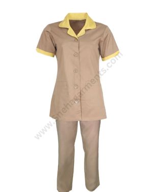Beige Hospital Nurse Wear For Women