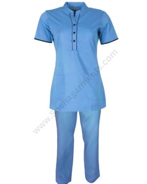 Sky Blue Hospital Nurse Wear For Women