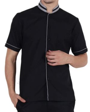 Black Housekeeping Shirt For Men